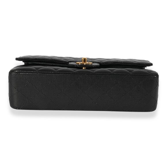 Chanel Black Quilted Perforated Lambskin Medium Classic Double Flap Bag - Picture 5 of 8